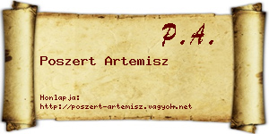 Poszert Artemisz névjegykártya